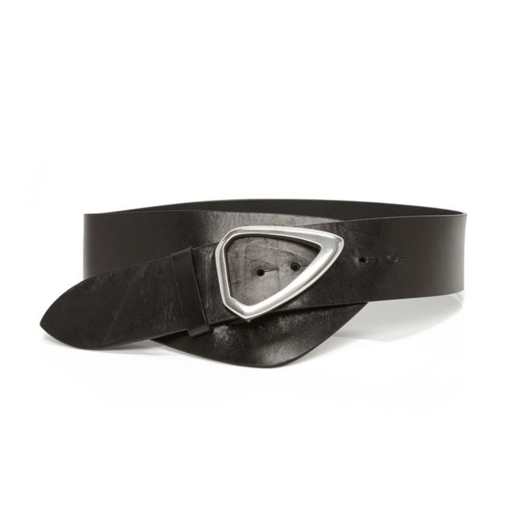 Isabel Marant Asymmetric Linka leather belt.